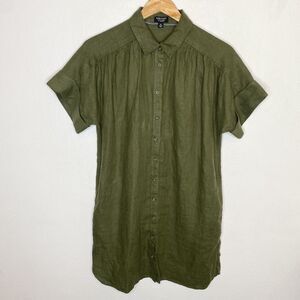 J Crew Baird Mcnutt Irish Linen Shirtdress Short Sleeve Dress Women’s Medium